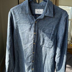 Portuguese Flannel Blue Heather Men's Button Down Size Medium